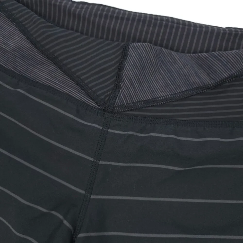 LULULEMON Run Speed Short Slalom Stripe Black Running Athleisure Sporty Gorpcore